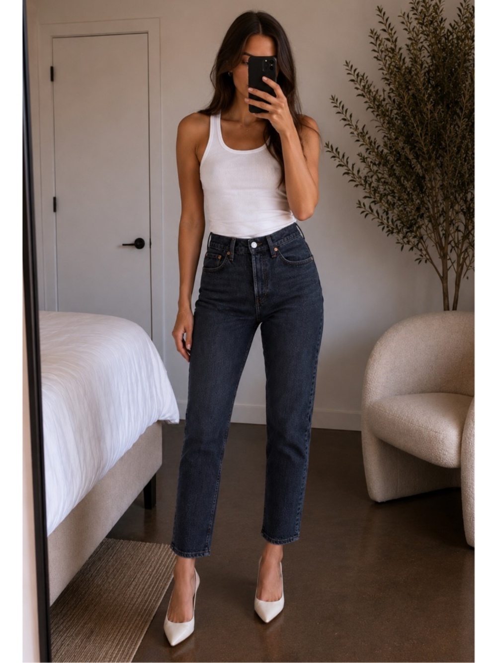 Levi’s Premium Wedgie Icon Jeans 27 Fits 29x26 Wild Bunch Black $98